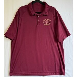 Nike Team Dri Fit Polo Shirt Men XL Maroon‎ Lake Worth Softball Lightweight